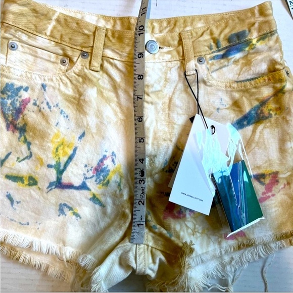 JOHN Elliot Brady Japanese denim shorts 25w Confetti color pattern dye N… - Picture 13 of 16